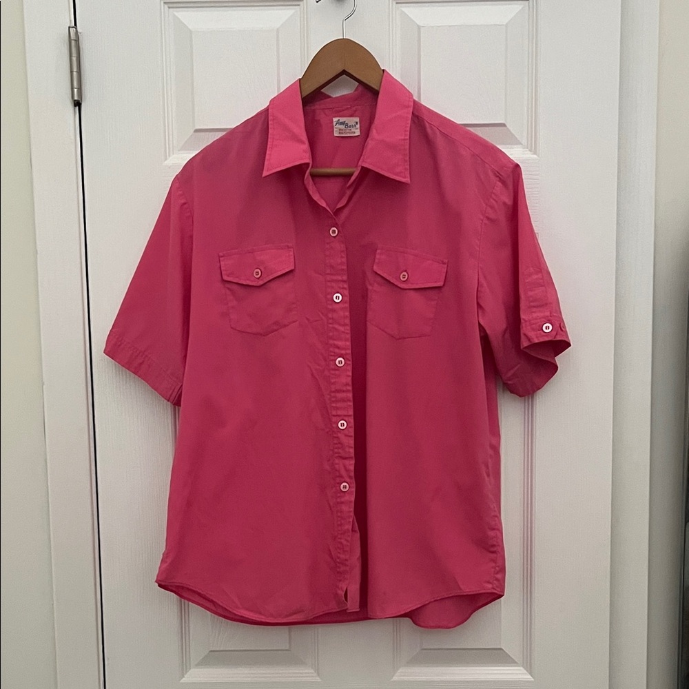 Vintage Amy Barr Pink Button Down Shirt